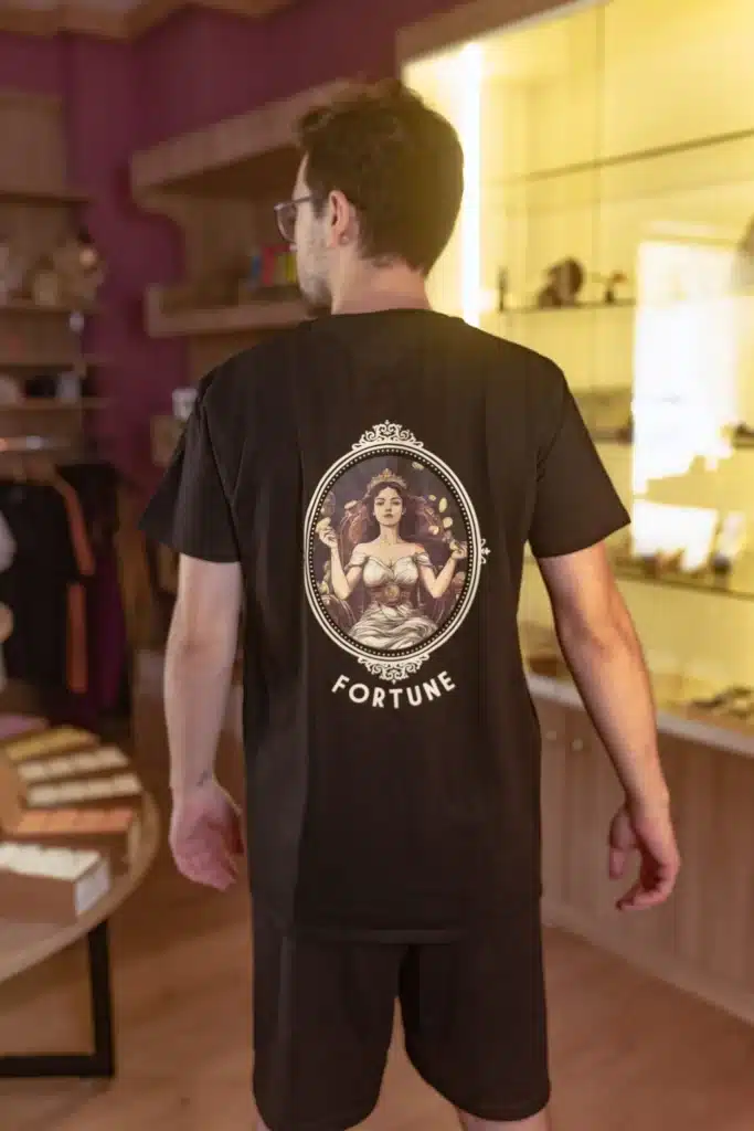 Camiseta gema lunar diosa de la fortuna