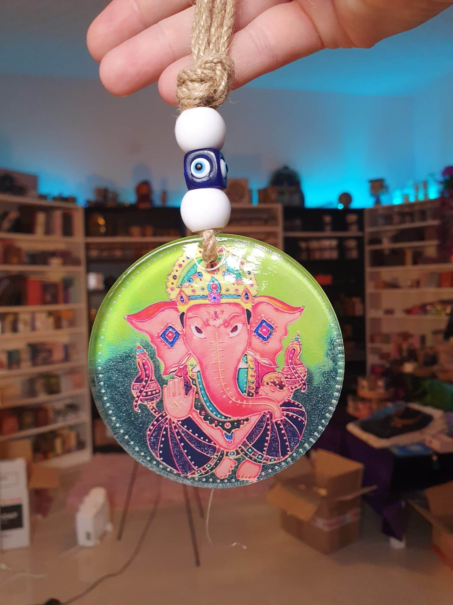 Colgador ganesha rompe obstáculos de cristal