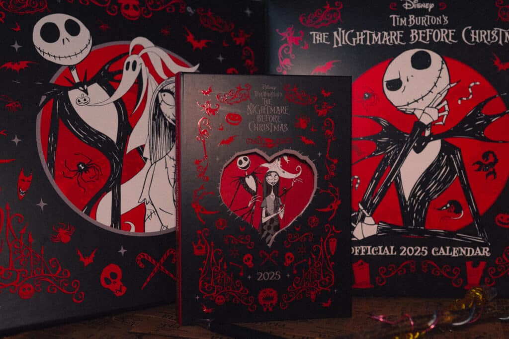 set coleccionista calendario, agenda y boli pesadilla antes de navidad