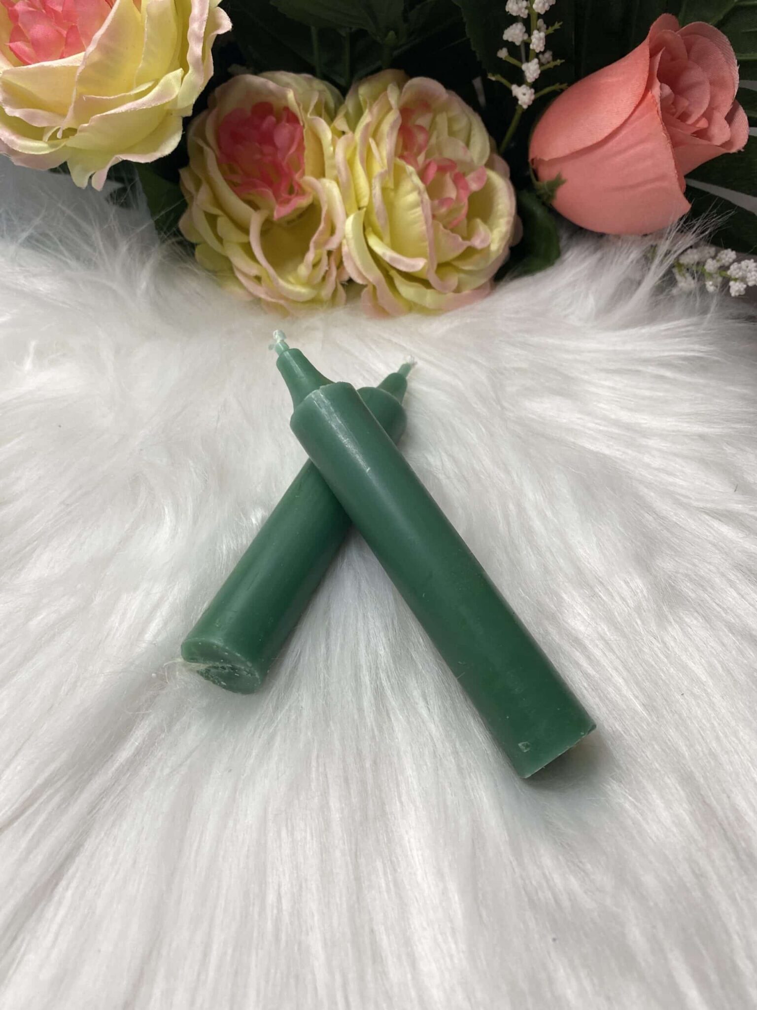 Vela peticiones verde 12 cm