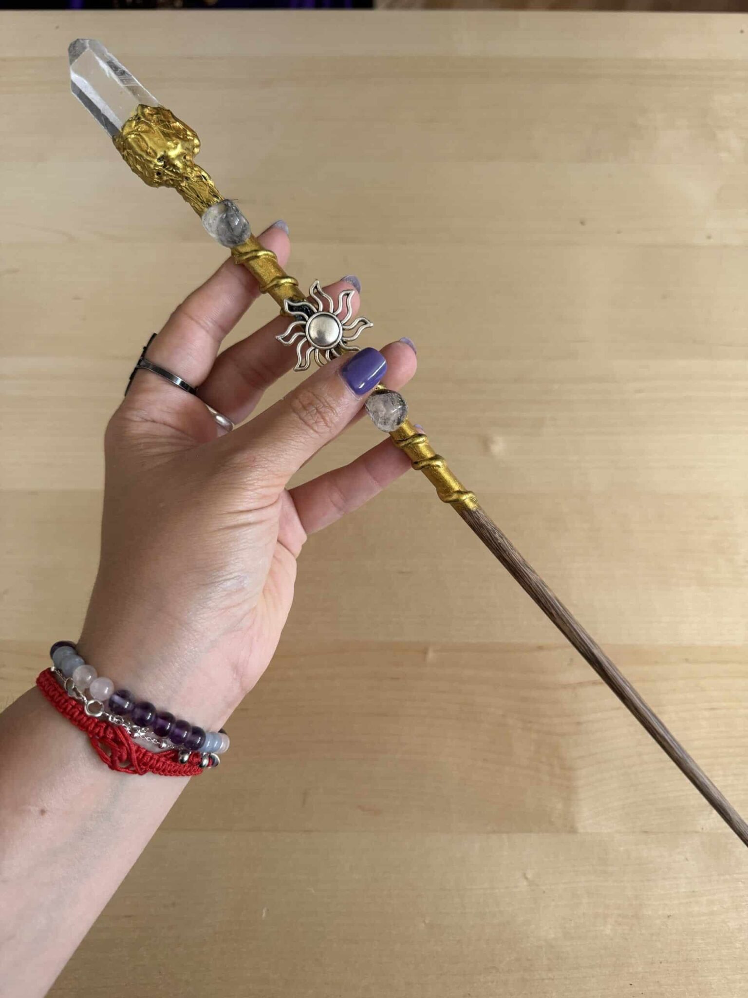 Varita sanadora cuarzo maestro