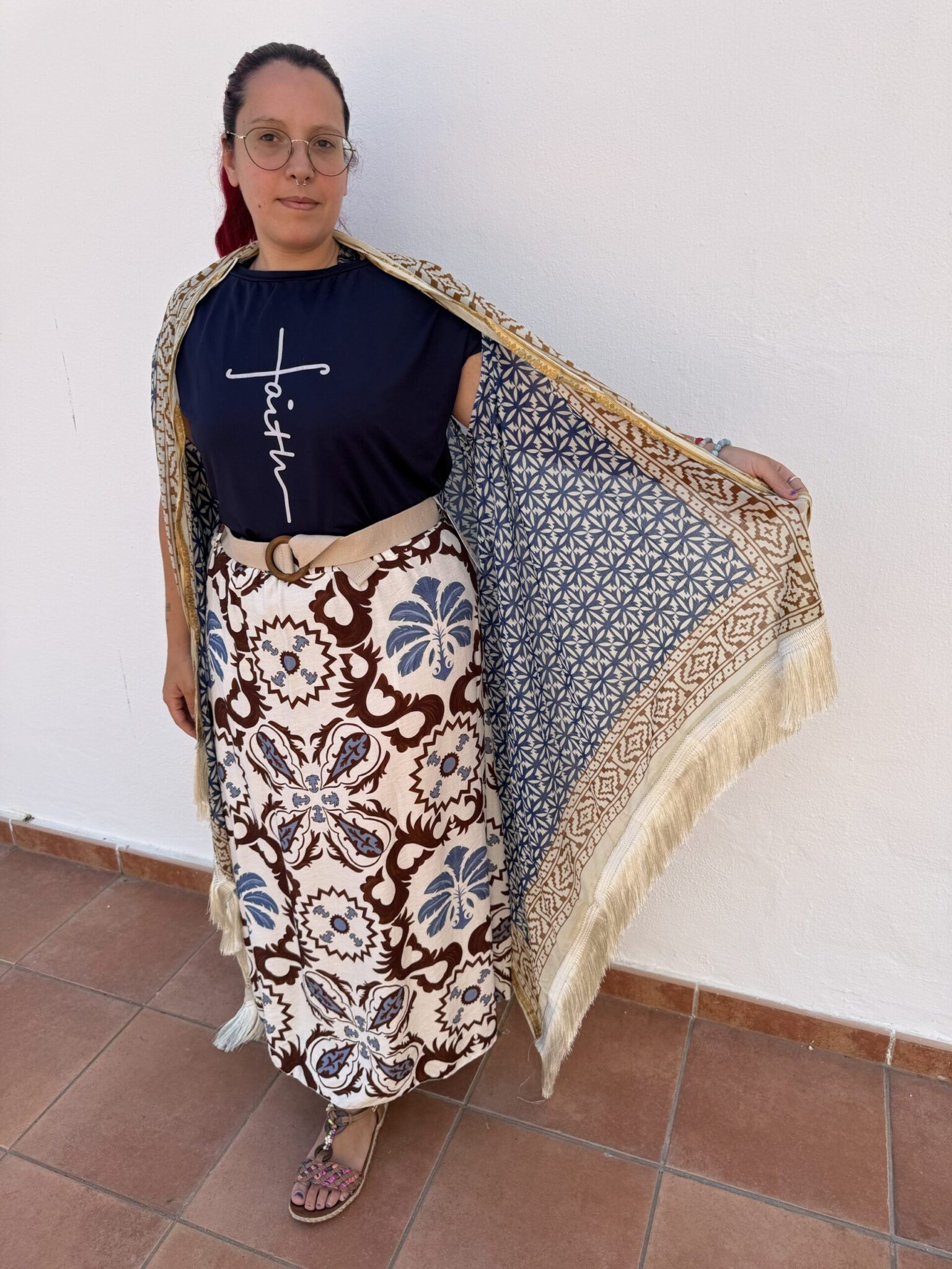 Chaleco marroquí azul