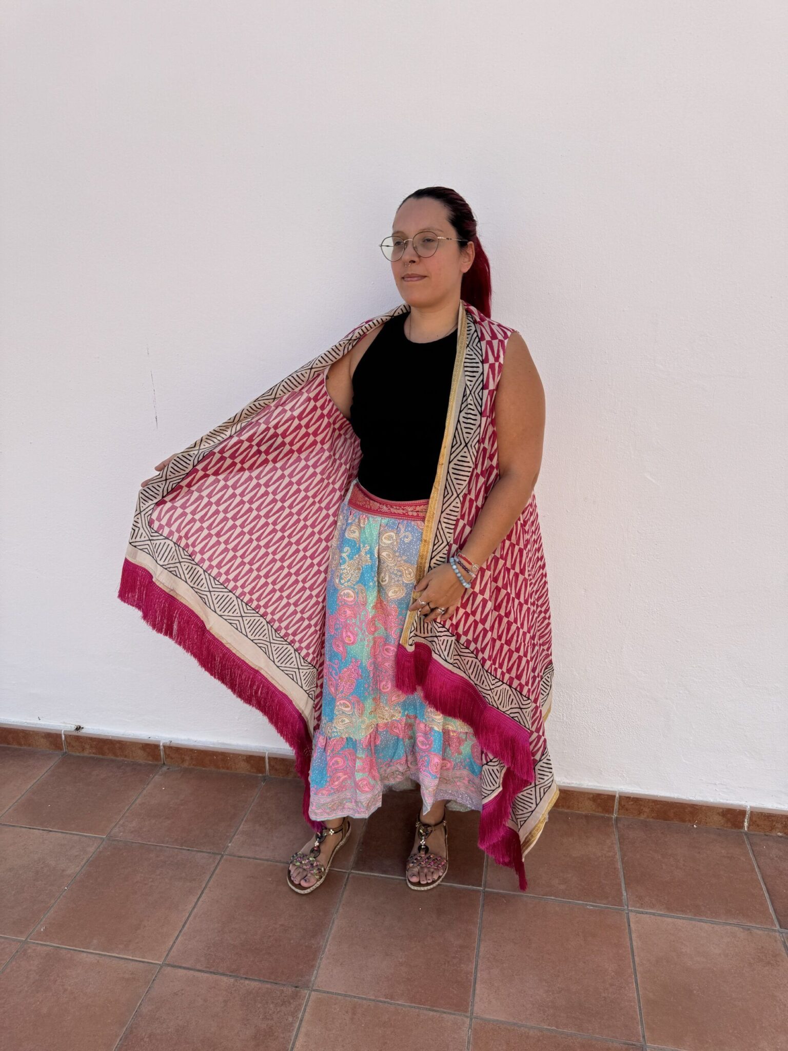 Chaleco marroquí rosa