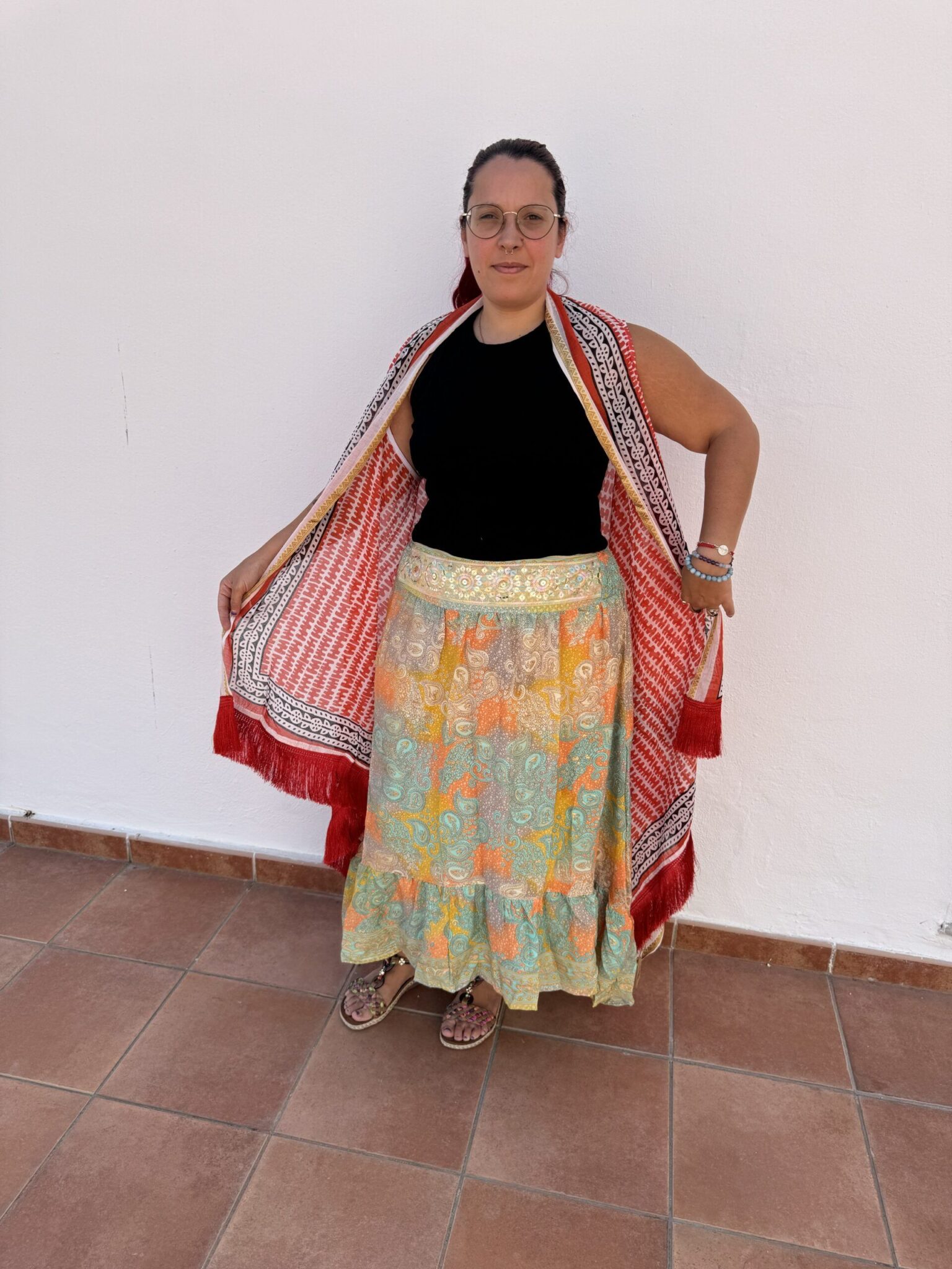 Chaleco marroquí rojo