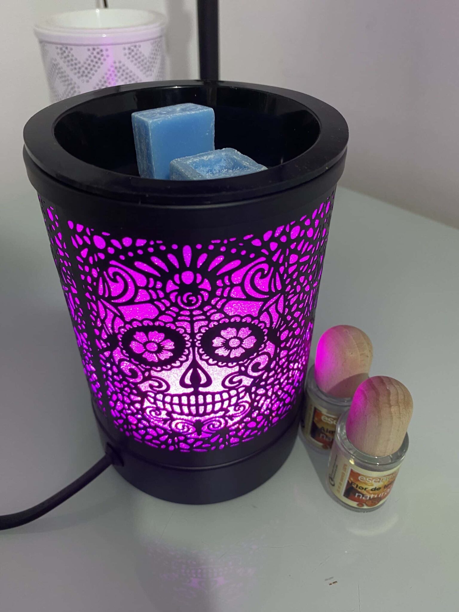 Lampara eléctrica calavera