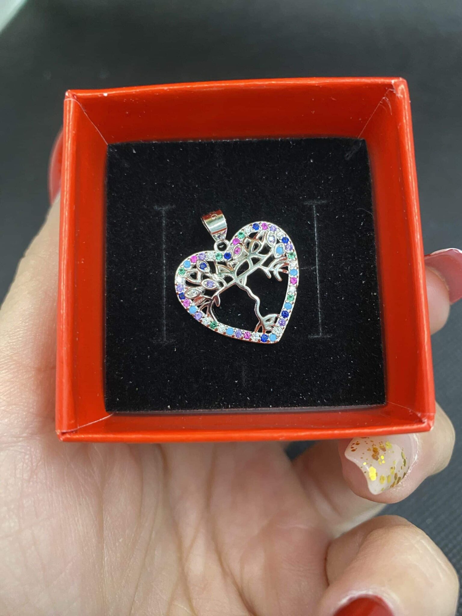 Colgante corazón árbol de la vida