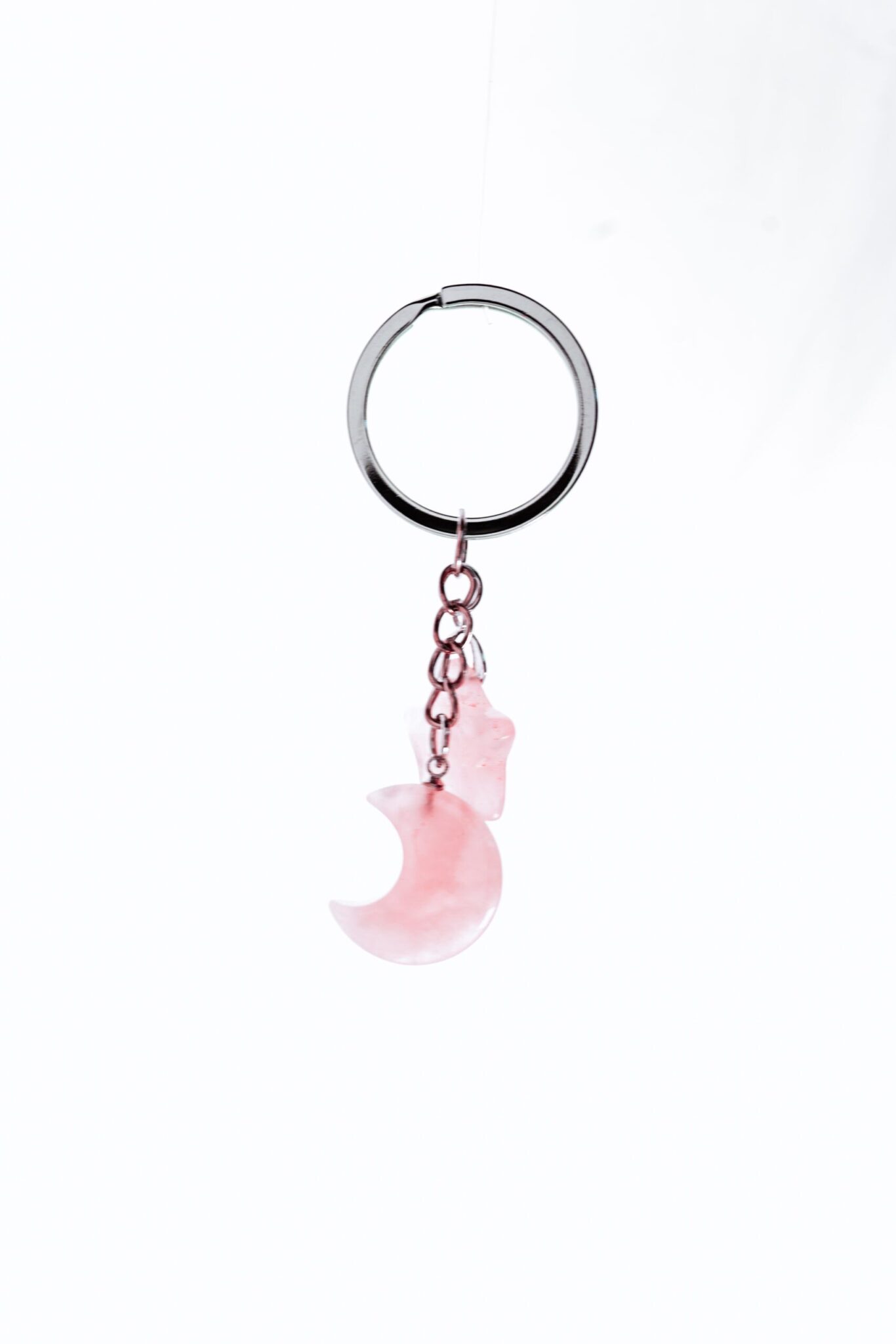 llavero cuarzo rosa