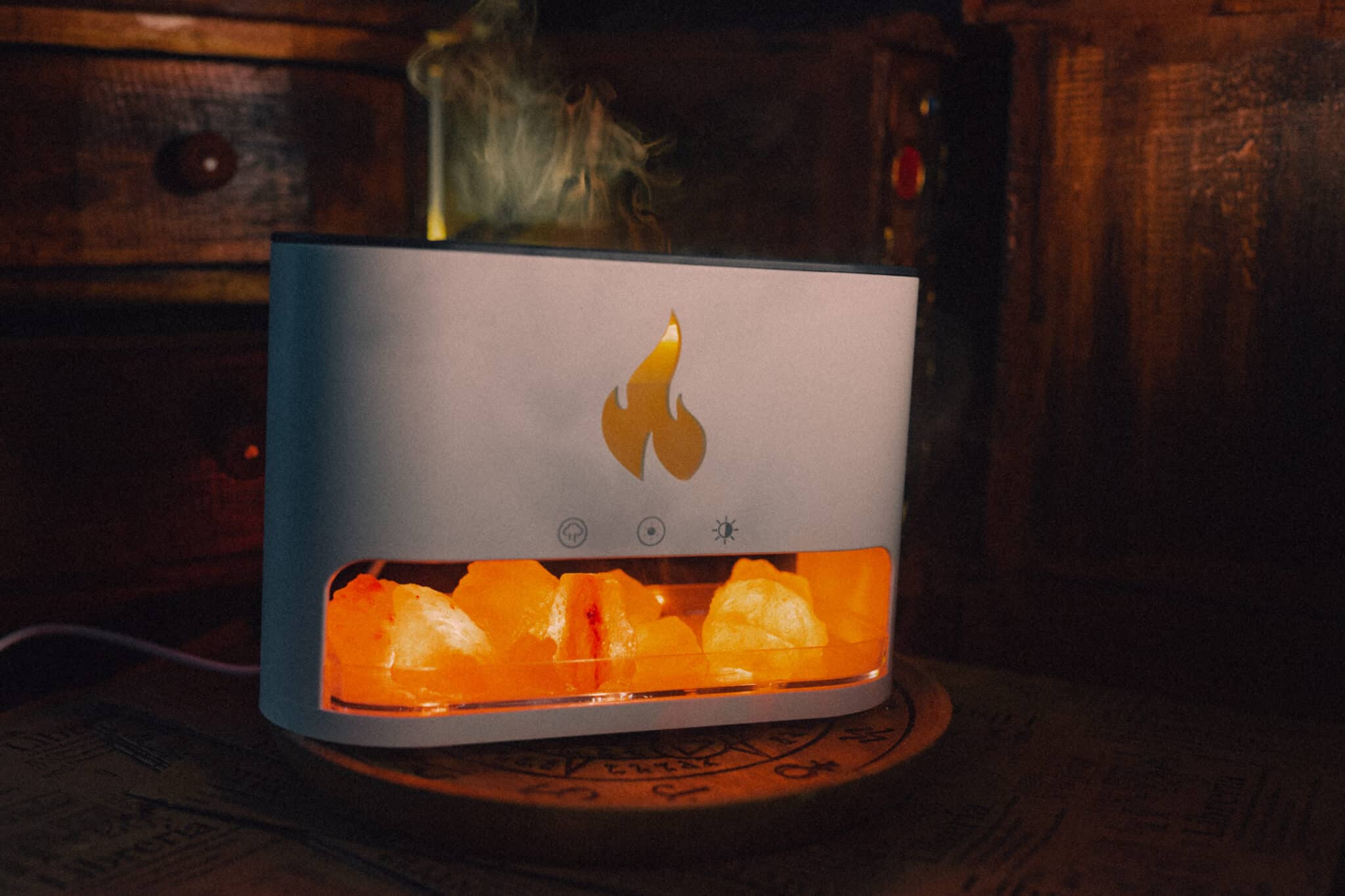 lampara y difusor de aroma sal del himalaya - Imagen 2