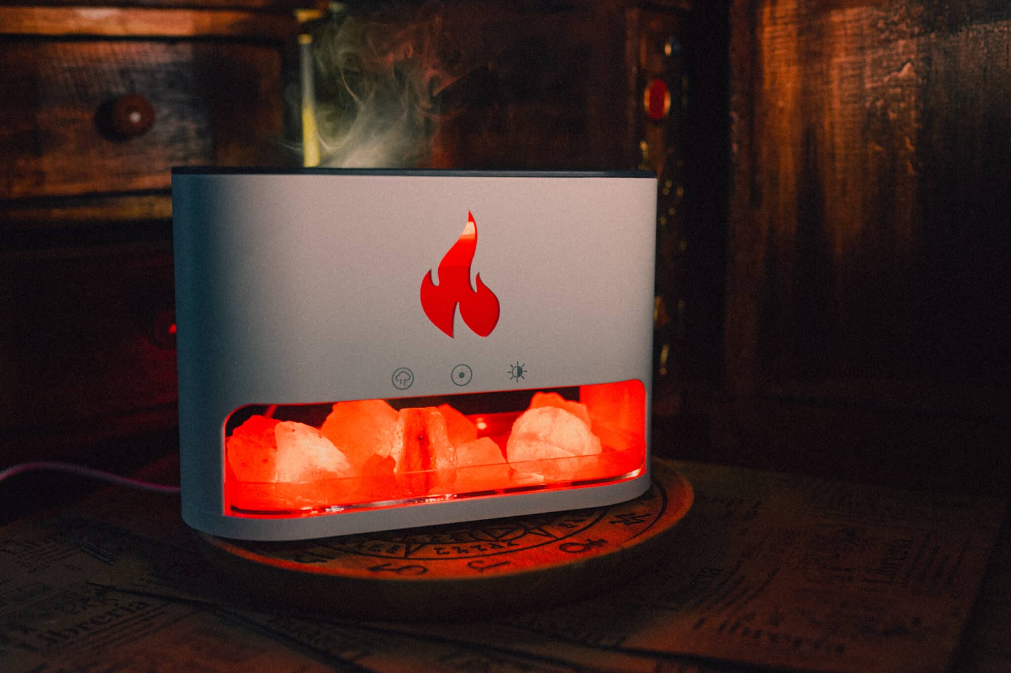 lampara y difusor de aroma sal del himalaya - Imagen 3