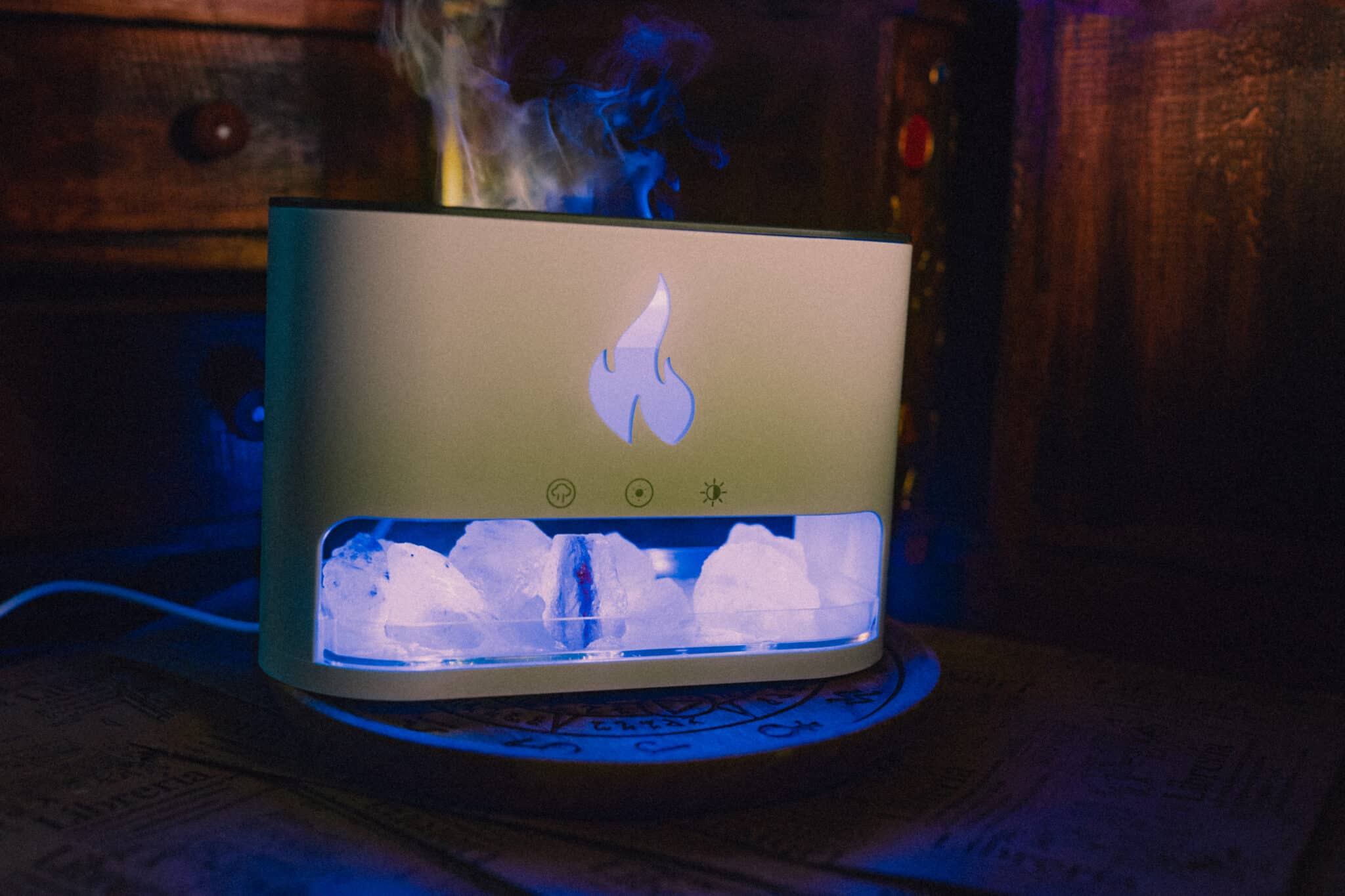 lampara y difusor de aroma sal del himalaya - Imagen 4