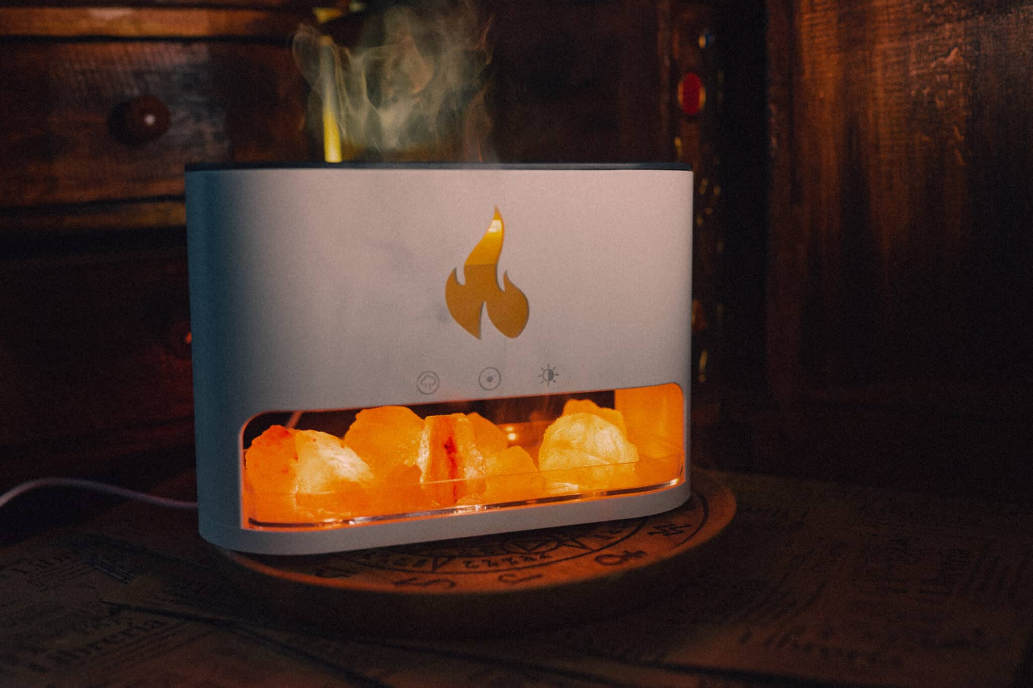 lampara y difusor de aroma sal del himalaya