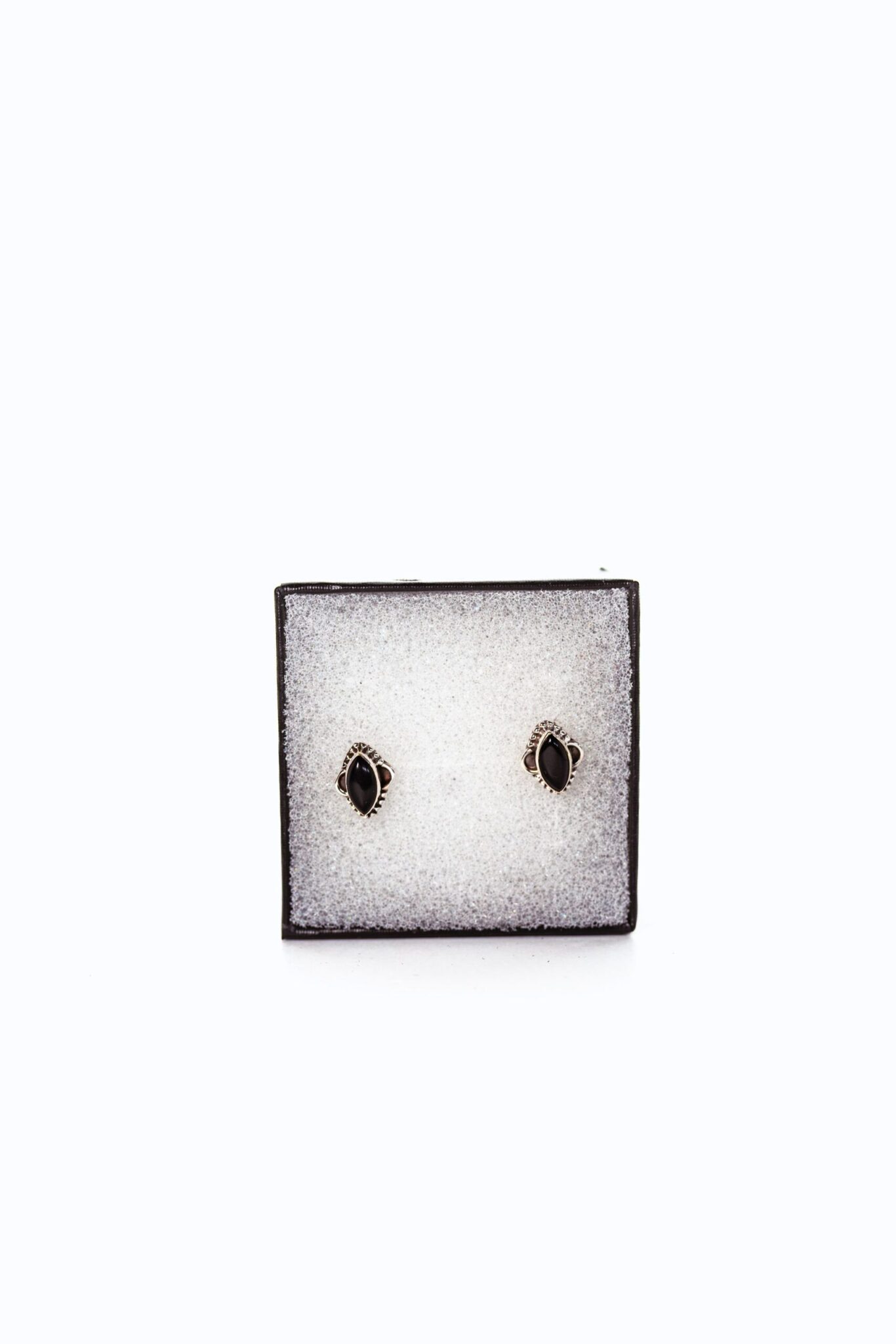 Pendientes ojo onix plata