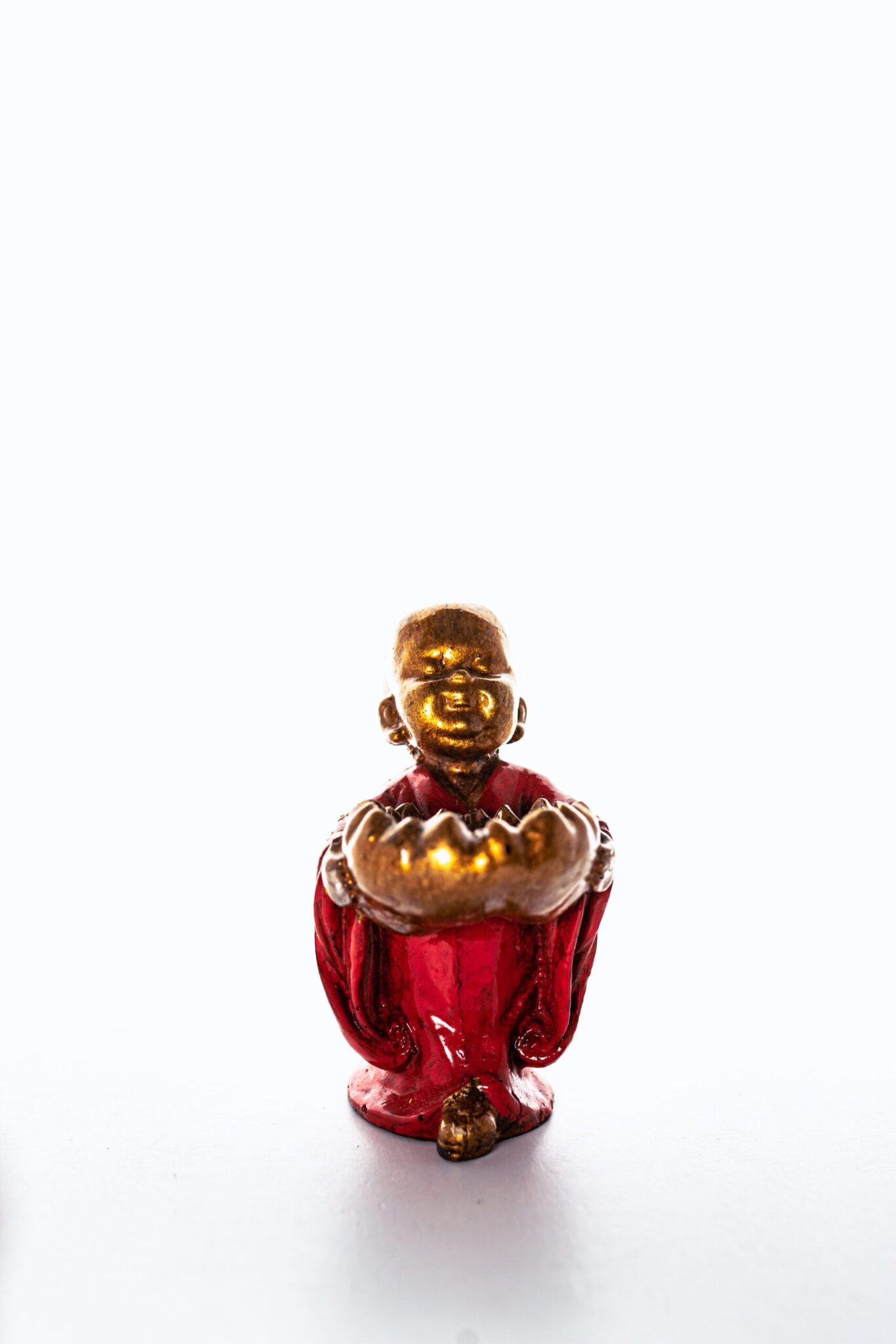 portavelas de te budha rojo 10 cm