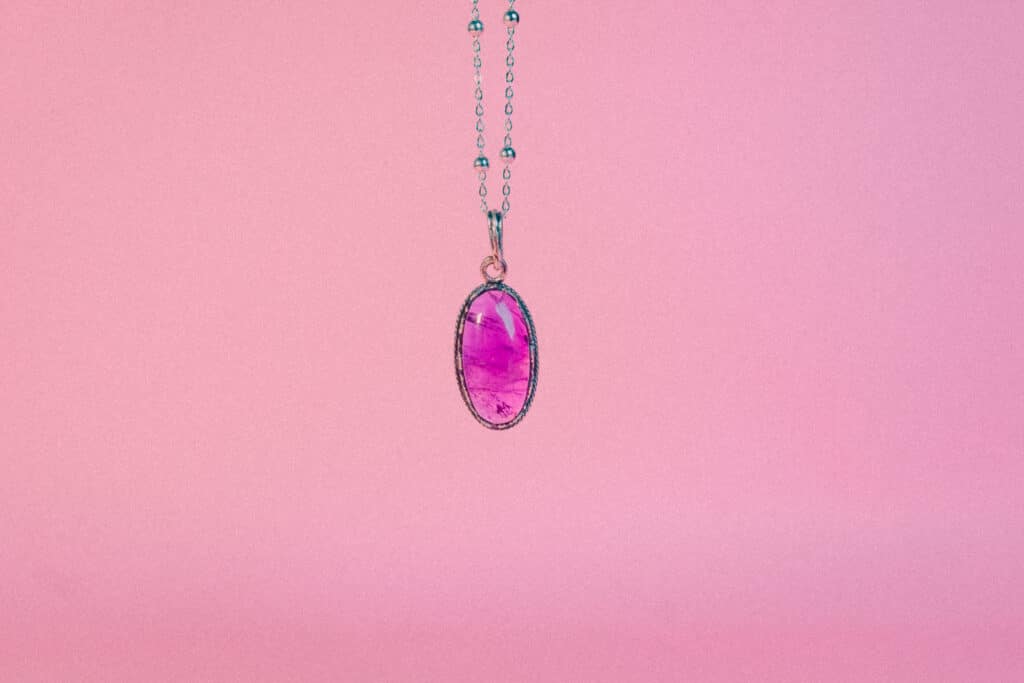 Colgante óvalo de amatista