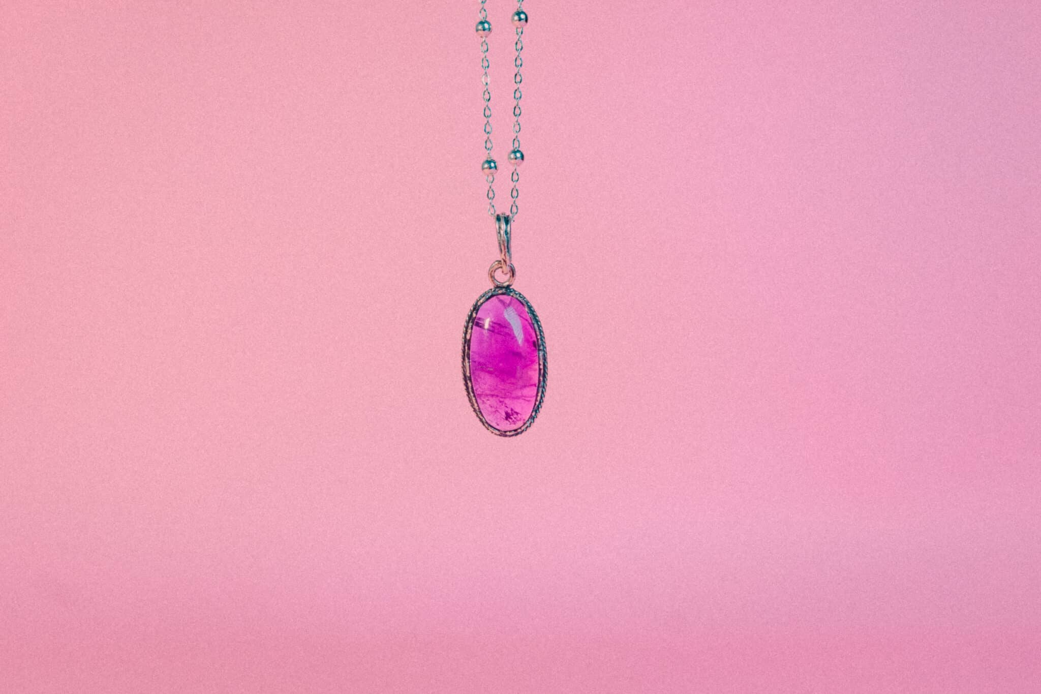 Colgante óvalo de amatista