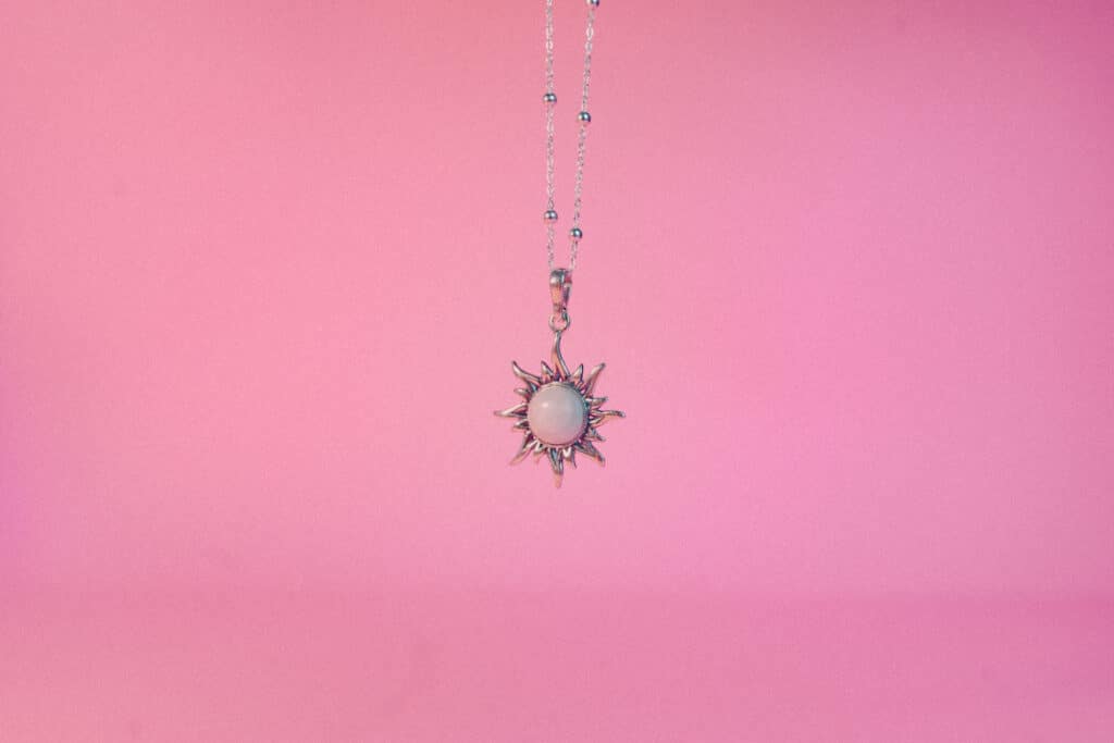 Colgante sol piedra luna