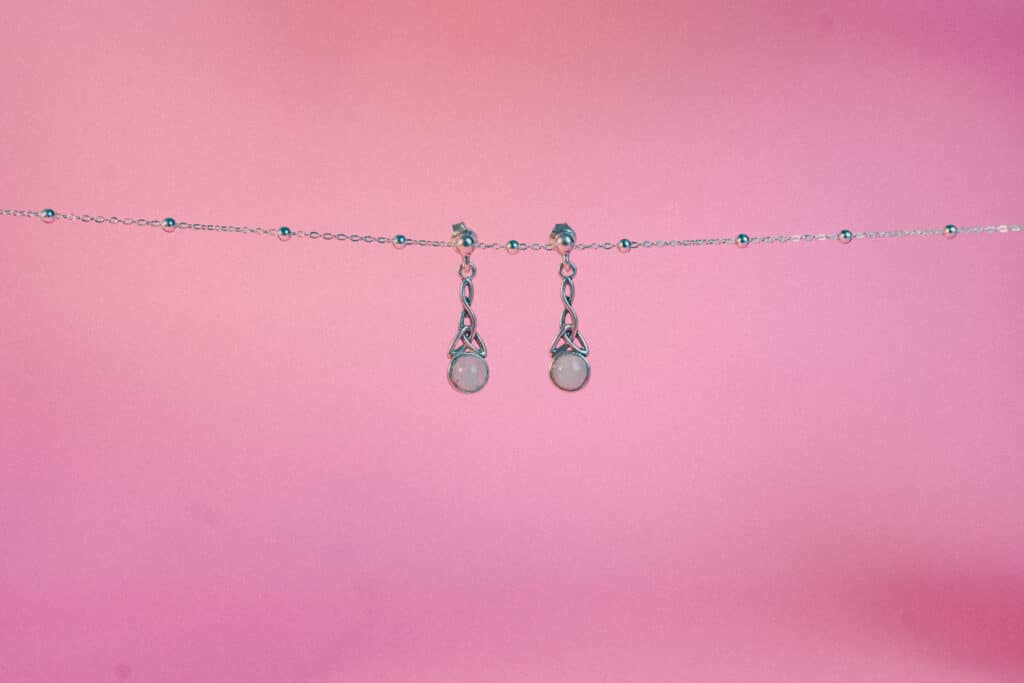 pendientes piedra luna elficos