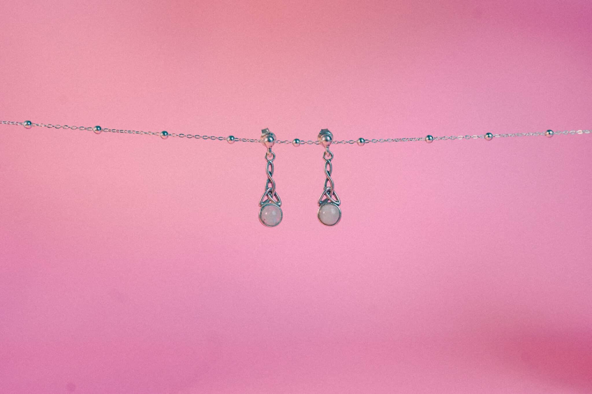 pendientes piedra luna elficos