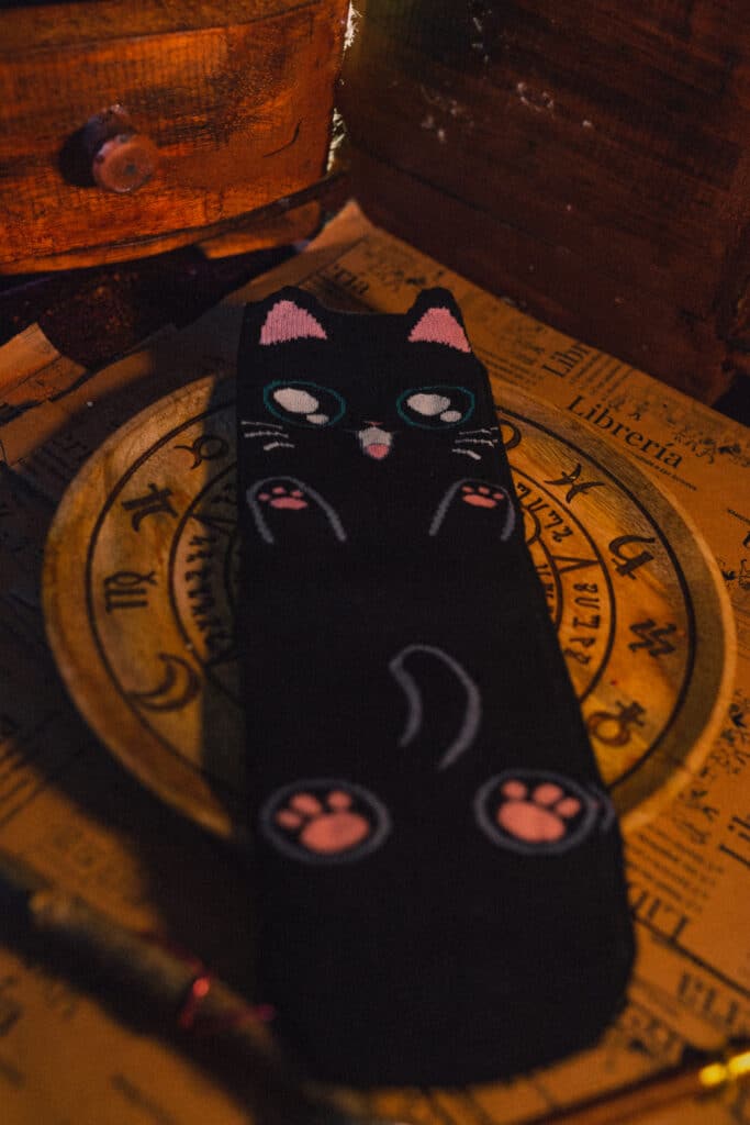 calcetines gato negro