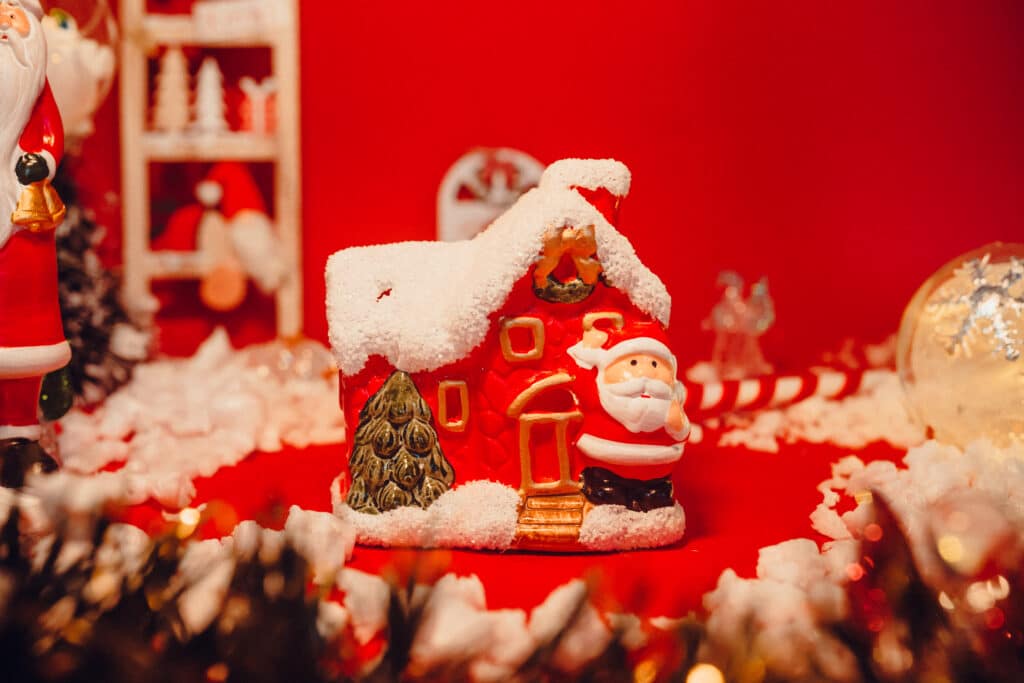 casa navideña con led