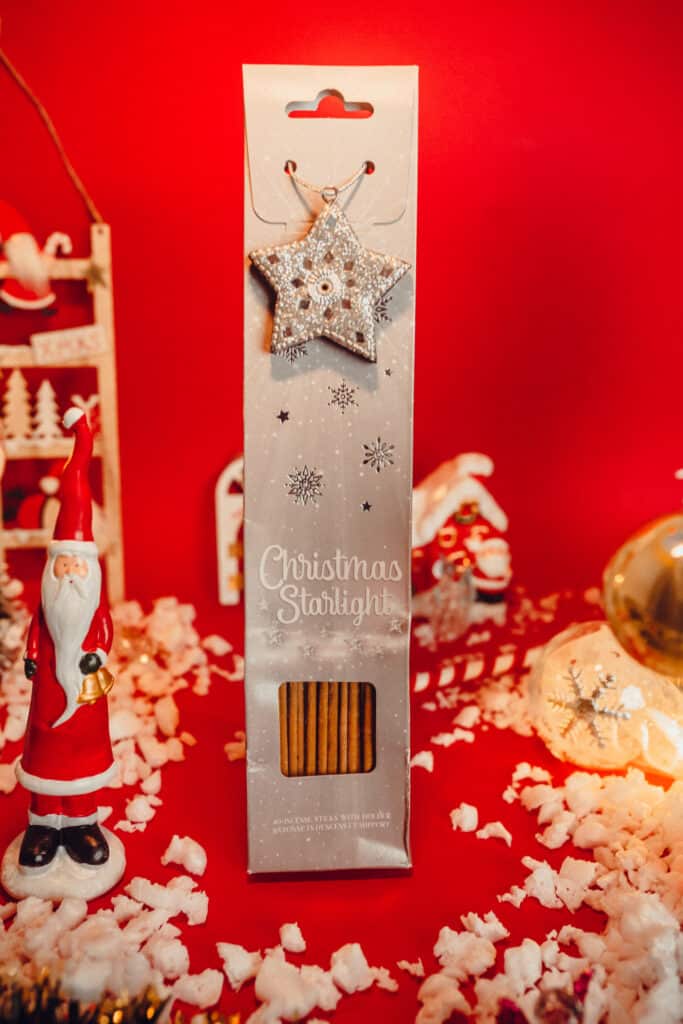 incienso especial navidad + portaincienso plateado