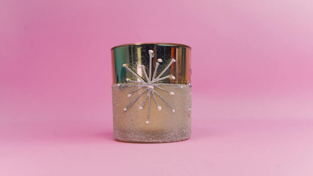 portavelas dorado vaso