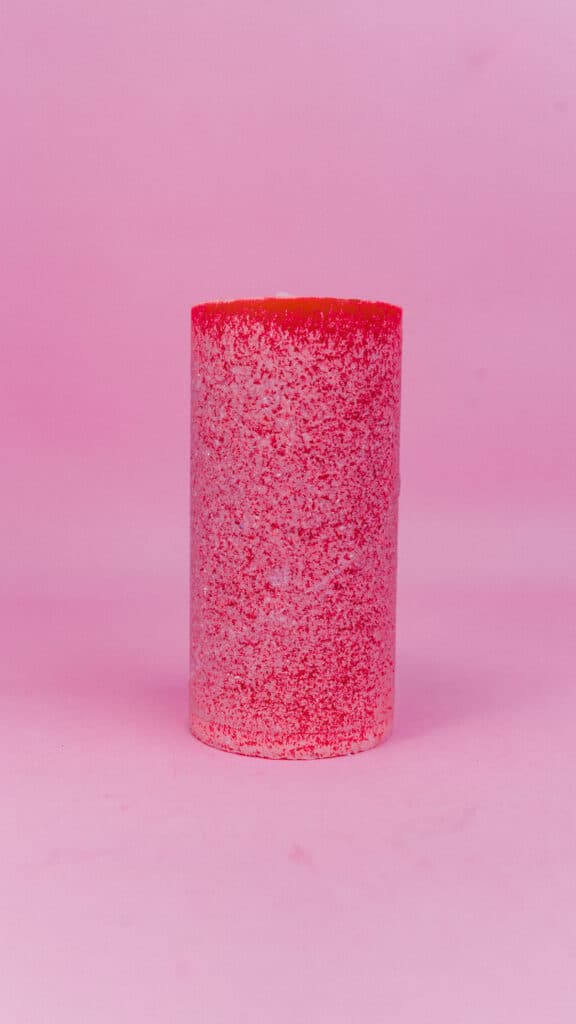 vela de luz cilindrica 10x5 roja