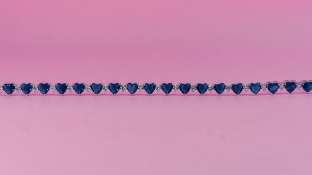 Pulsera corazones azules