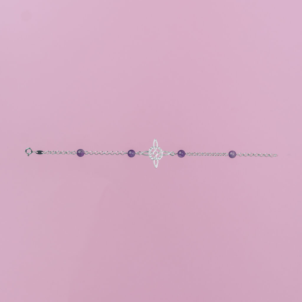 Pulsera nudo de bruja/amatista activada