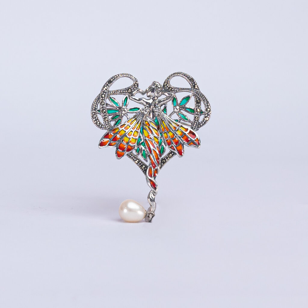 colgante y broche ninfa + perla