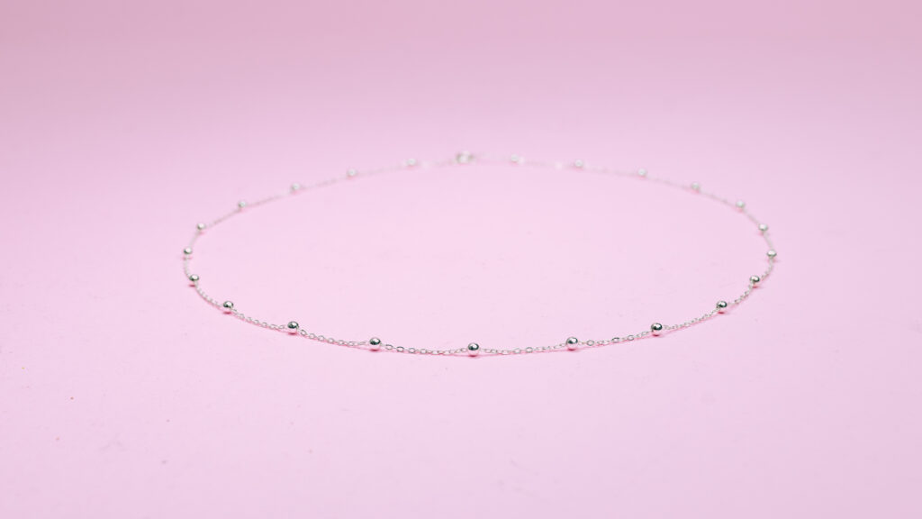 Cadenas de plata gemalunar