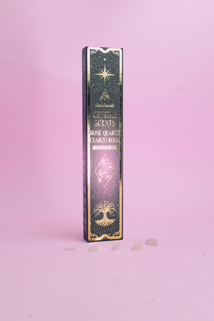 Incienso mineral cuarzo rosa