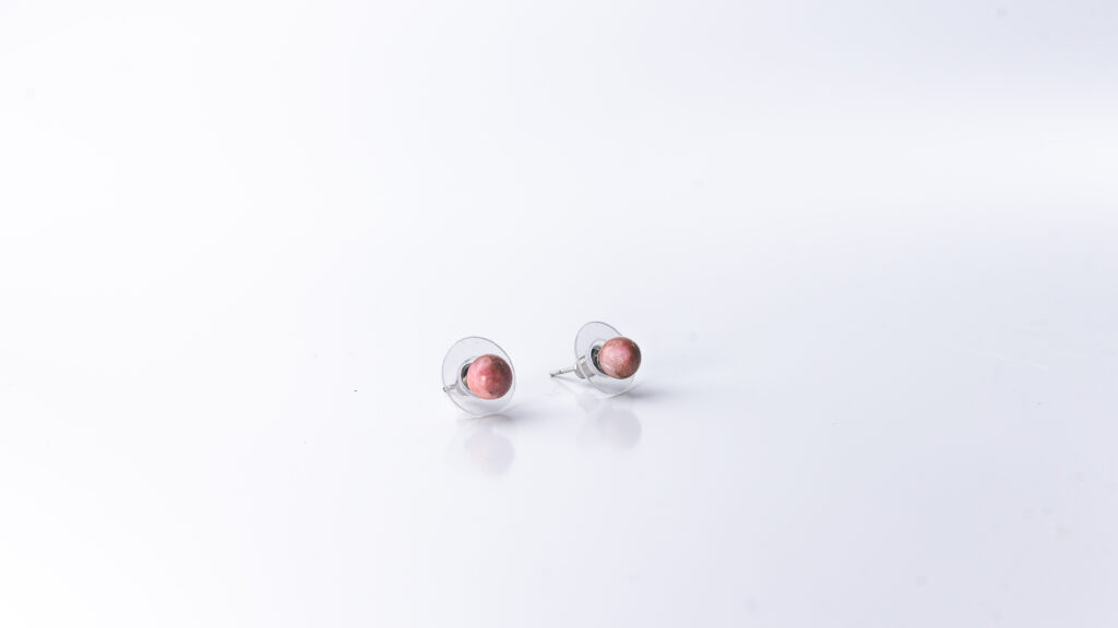 pendiente bola mineral 6mm rodonita