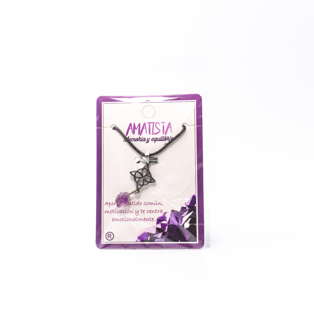 Colgante nudo de bruja y amatista