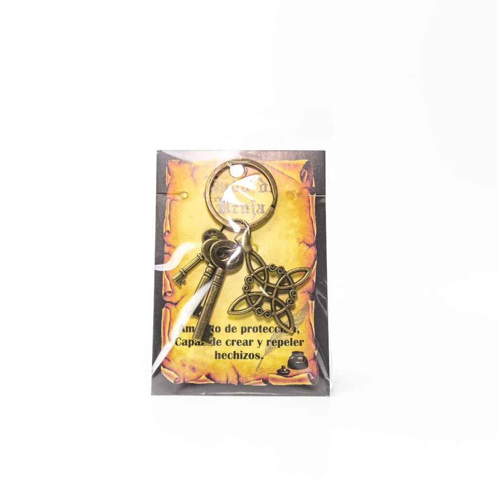 llavero bronce nudo de bruja