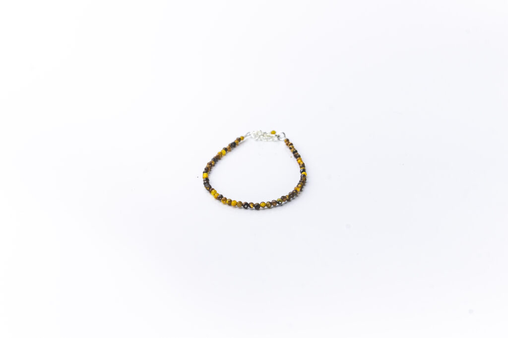 Pulsera ojo de tigre plata