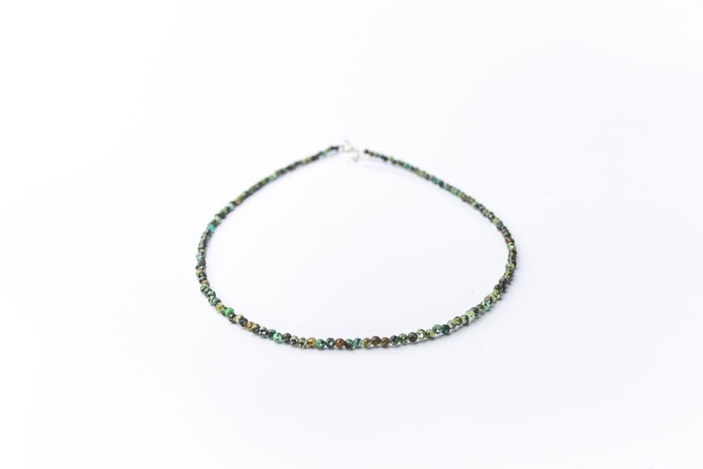 Collar turquesa africana plata