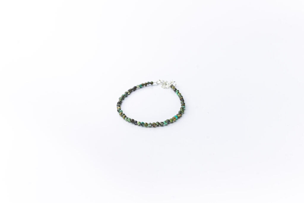 Pulsera turquesa africana plata