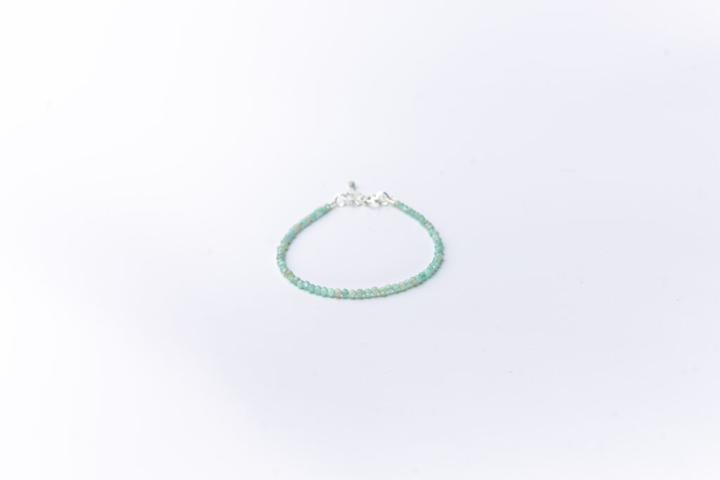 Pulsera amazonita plata