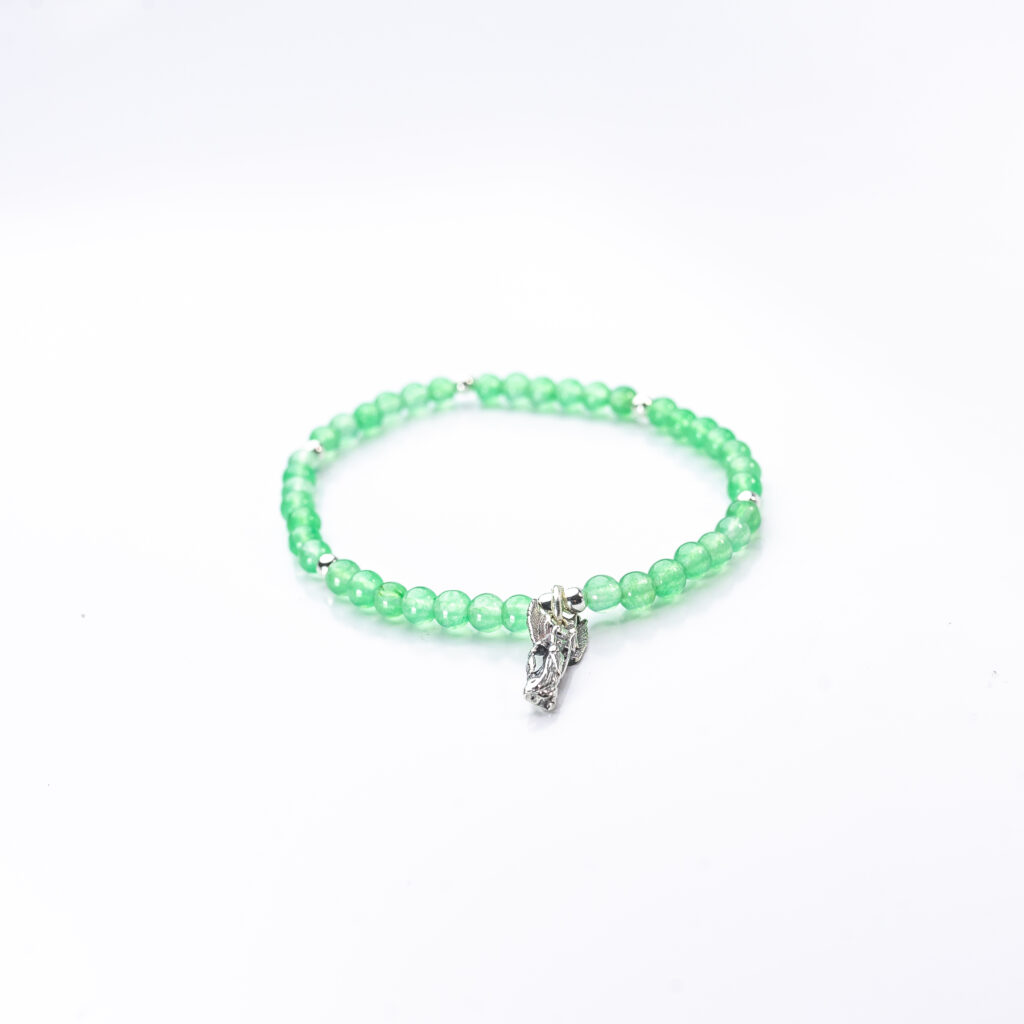 pulsera arcangel rafael plata y mineral