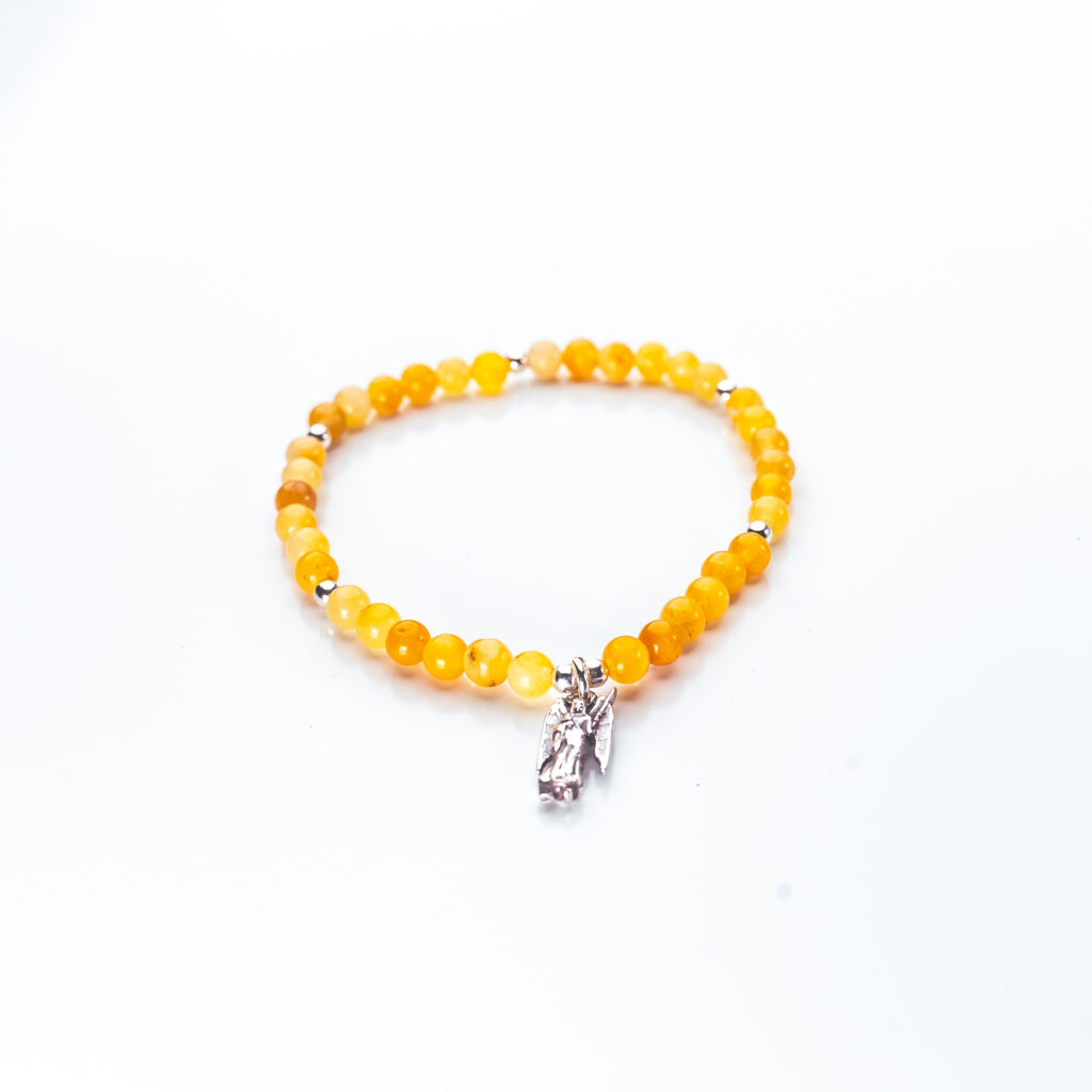 pulsera arcangel jofiel plata y mineral