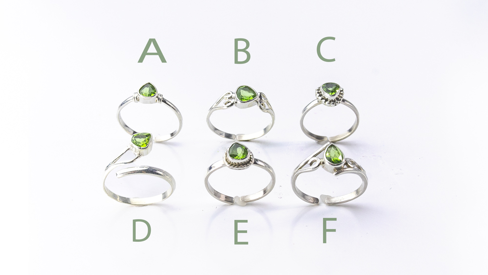 Anillo de olivino ajustable