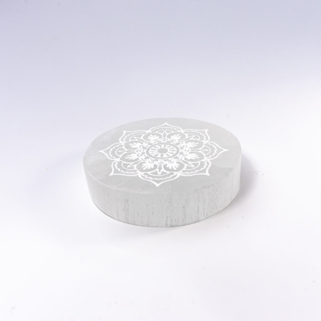 mini placa selenita 8 x 2 cm