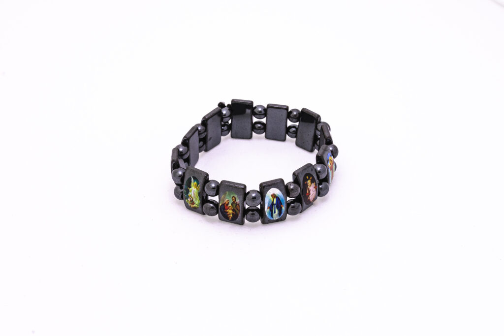 Pulsera de los 12 santos hematite