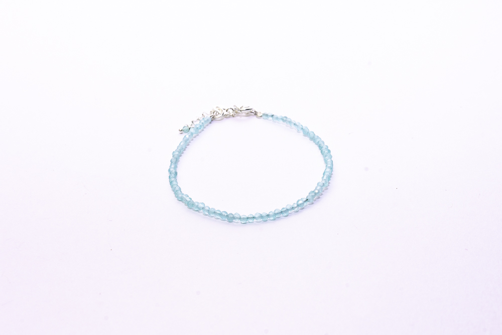 pulsera aguamarina plata