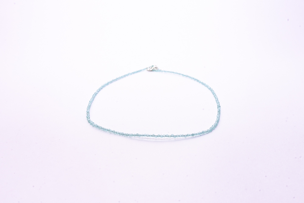 collar aguamarina plata