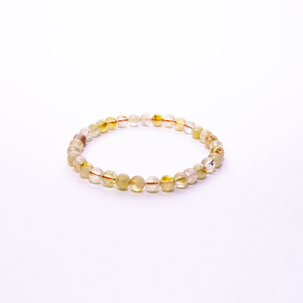 Pulsera bola 6 mm citrino