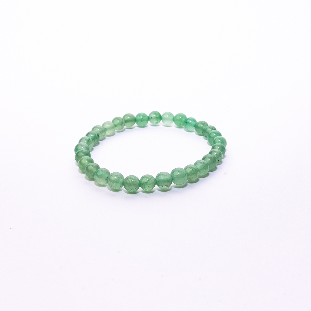 Pulsera bola 6 mm cuarzo verde