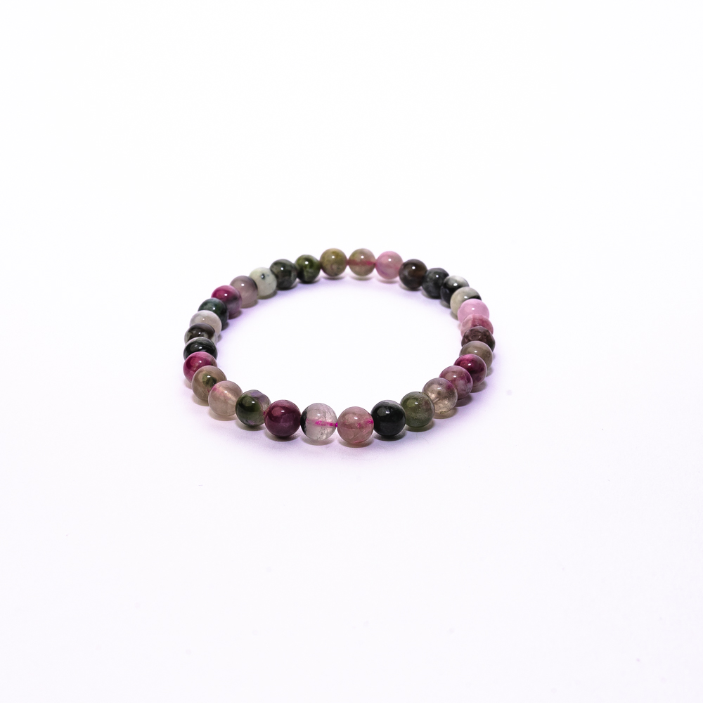 Pulsera bola turmalina sandía 6 mm