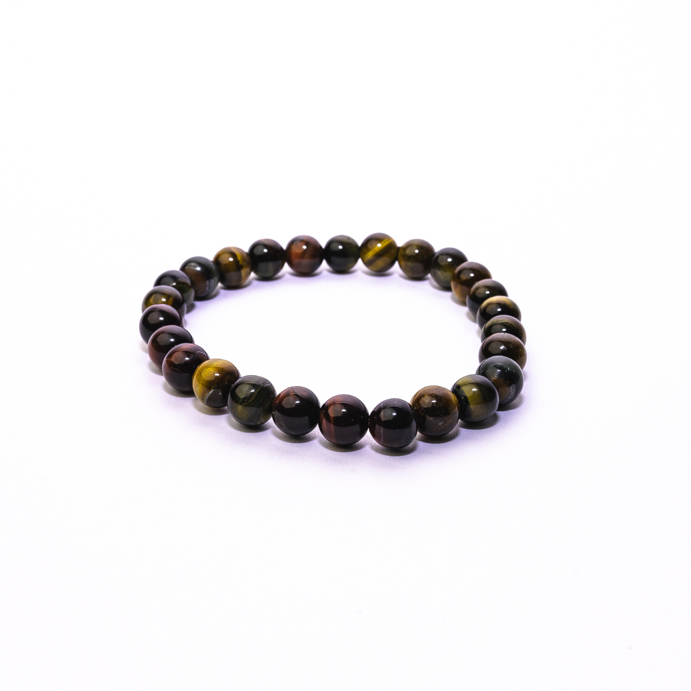 Pulsera 8 mm XL 22CM triple ojos